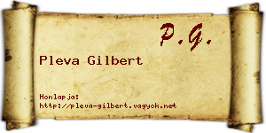 Pleva Gilbert névjegykártya
